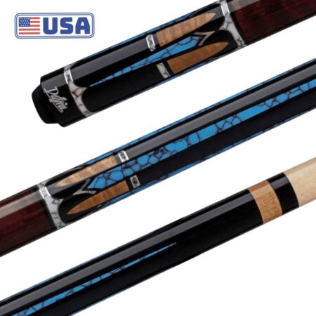 Dufferin Coffee Stain Curly & Blue Recon Wrapless Pool Cue