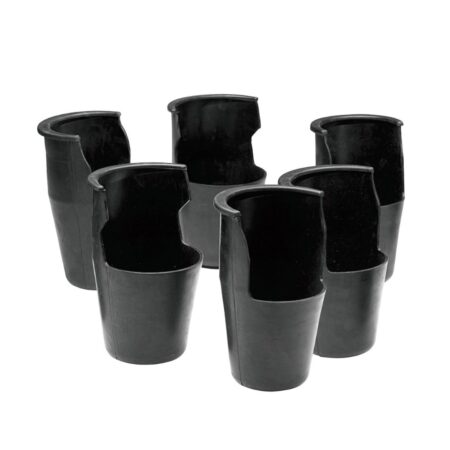 6pcs Luxury Glass Table Billiard Rubber Pocket Set/Black